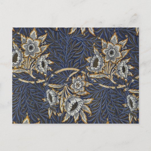 William Morris Tulip Willow Blue Muster Postkarte (Vorderseite)