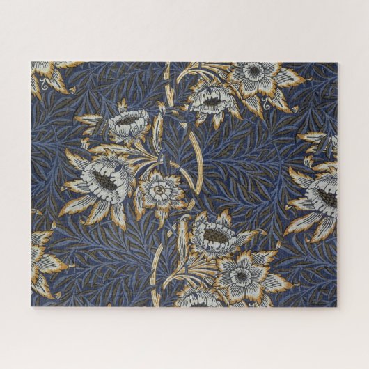 William Morris Tulip Willow Blue Muster Puzzle (Horizontal)