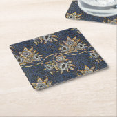 William Morris Tulip Willow Blue Muster Rechteckiger Pappuntersetzer (angewinkelt)