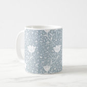William Morris Tulips in weißem Muster Kaffeetasse (Vorderseite Links)
