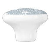 William Morris Tulips in weißem Muster Keramikknauf (Seitenansicht)