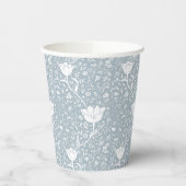 William Morris Tulips in weißem Muster Pappbecher (Links)
