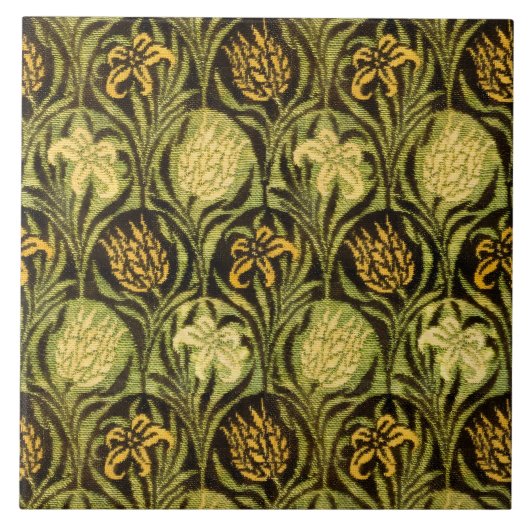 William Morris Tulips & Lilies Carpet Rug Classic Fliese (Vorderseite)