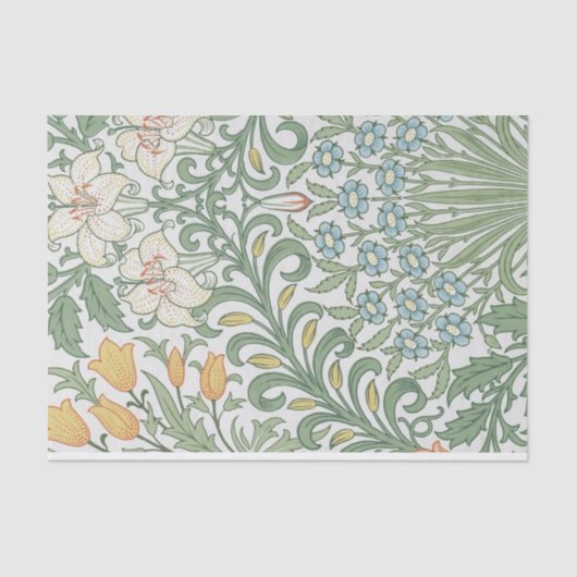 William Morris - Tulips & Lilies Floral Pattern Seidenpapier (Vorderseite)
