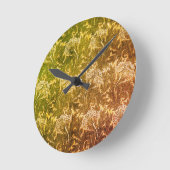 William Morris Tulips Runde Wanduhr (Winkel)