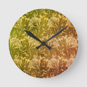 William Morris Tulips Runde Wanduhr