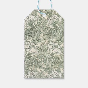 William Morris Tulpe Grün Floraler Kunstdruck Geschenkanhänger