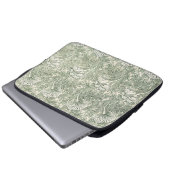 William Morris Tulpe Grüne Florale Kunst Druck Laptopschutzhülle (Vorne Knopf)