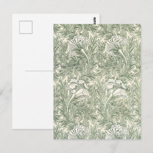 William Morris Tulpe Grüne Florale Kunst Druck Postkarte