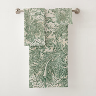 William Morris Tulpe Tapete grün Badhandtuch Set