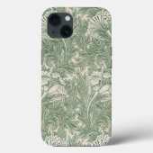 William Morris Tulpe Tapete grün Case-Mate iPhone Hülle (Rückseite)
