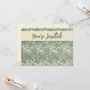 William Morris Tulpe Tapete grün Einladung