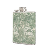 William Morris Tulpe Tapete grün Flachmann (Links)