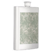 William Morris Tulpe Tapete grün Flachmann (Rechts)