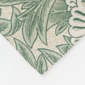 William Morris Tulpe Tapete grün Fleecedecke (Ecke)
