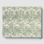 William Morris Tulpe Tapete grün Gästebuch (Rückseite)