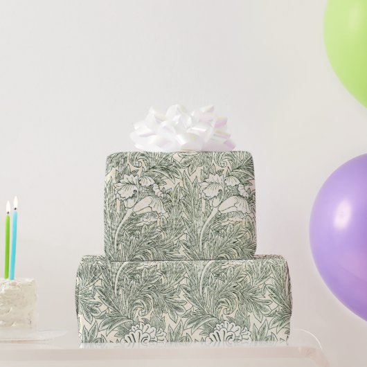 William Morris Tulpe Tapete grün Geschenkpapier (Partygeschenke)