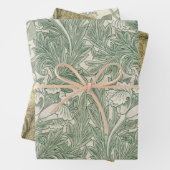 William Morris Tulpe Tapete grün Geschenkpapier Set (Beispiel)