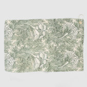 William Morris Tulpe Tapete grün Golfhandtuch (Horizontal)