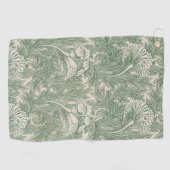 William Morris Tulpe Tapete grün Golfhandtuch (Horizontal)
