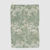 William Morris Tulpe Tapete grün Golfhandtuch (Vorderseite)