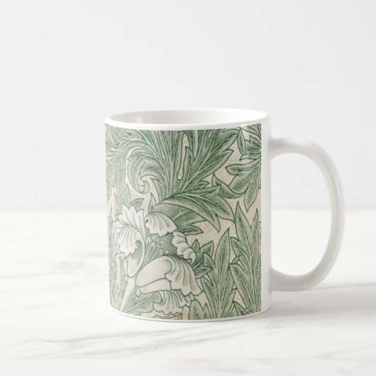 William Morris Tulpe Tapete grün Kaffeetasse (Rechts)