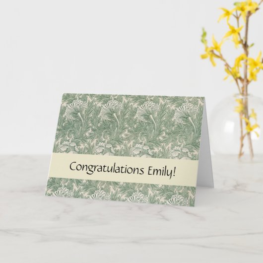 William Morris Tulpe Tapete grün Karte (Gelbe Blume)