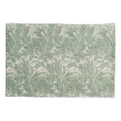 William Morris Tulpe Tapete grün Kissenbezug (Rückseite)