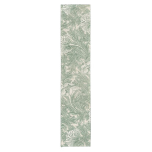 William Morris Tulpe Tapete grün Kurzer Tischläufer