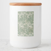 William Morris Tulpe Tapete grün Lebensmitteletikett (Vorderseite)