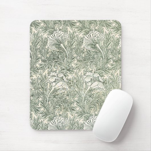 William Morris Tulpe Tapete grün Mousepad (Mit Mouse)