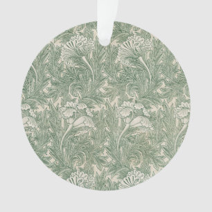 William Morris Tulpe Tapete grün Ornament