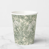William Morris Tulpe Tapete grün Pappbecher (Links)