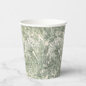 William Morris Tulpe Tapete grün Pappbecher (Rechts)
