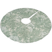 William Morris Tulpe Tapete grün Polyester Weihnachtsbaumdecke (Schrägansicht)