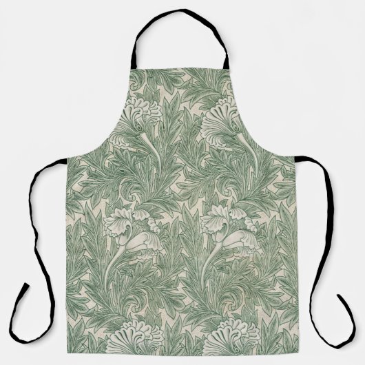 William Morris Tulpe Tapete grün Schürze (Vorderseite)