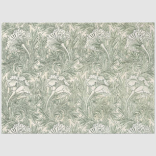 William Morris Tulpe Tapete grün Seidenpapier