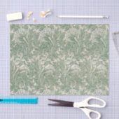 William Morris Tulpe Tapete grün Seidenpapier (Handwerk)