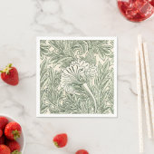 William Morris Tulpe Tapete grün Serviette (Beispiel)