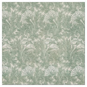 William Morris Tulpe Tapete grün Stoff (Nahaufnahme)