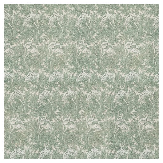 William Morris Tulpe Tapete grün Stoff (Muster)