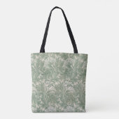 William Morris Tulpe Tapete grün Tasche (Rückseite)