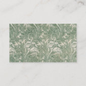 William Morris Tulpe Tapete grün Visitenkarte (Rückseite)