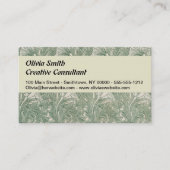 William Morris Tulpe Tapete grün Visitenkarte (Vorderseite)