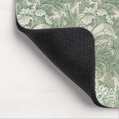 william morris tulpe tapete textil grün mousepad (Ecke)