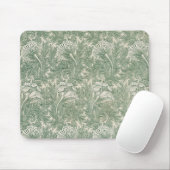william morris tulpe tapete textil grün mousepad (Mit Mouse)