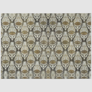 William Morris Tulpe und Gitter Blau Floral Kunst Seidenpapier
