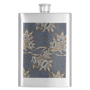 William Morris Tulpe und Weide Teppichmuster Flachmann