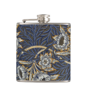 William Morris Tulpe Weidenmuster Blaue Flora Flachmann