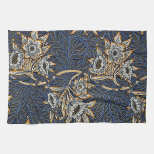 William Morris Tulpe Weidenmuster Blaue Flora Geschirrtuch